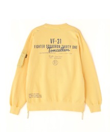 トレーナー スウェット FADE WASH MIL. POCKET SWEAT / フェイドウォッシュ ミリタリーポケット スウェット / AVIRE｜ZOZOTOWN Yahoo!店