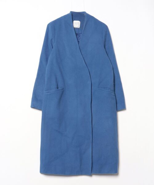 【新品】 UNITED TOKYO ノーカラーコート ブルー UNITED TOKYO（ユナイテッドトウキョウ） ノーカラーコート 2 ブルー