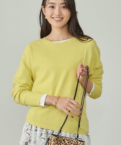 INDIVI★新品未使用タグ付き★レディース　セーター　ニット　格安 INDIVI（インディヴィ） ニット セーター 「洗える」アシメデザイン