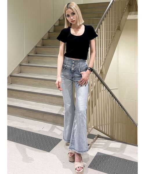 GYDA（ジェイダ） tシャツ レオパードバックリボントップス レディース 