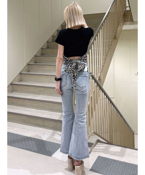GYDA（ジェイダ） tシャツ レオパードバックリボントップス レディース