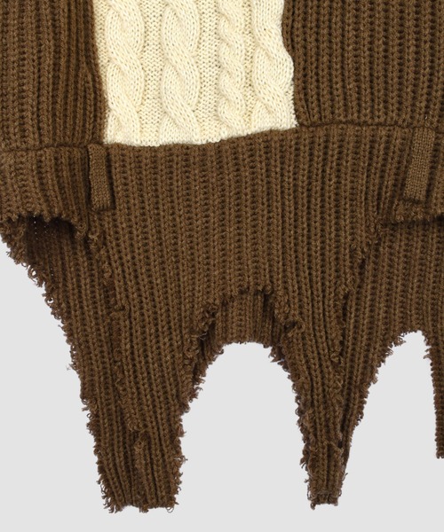 VIAVANDA ニット セーター SWITCHING COLOR KNIT レディース