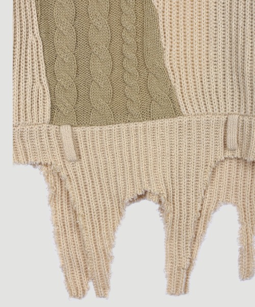 VIAVANDA ニット セーター SWITCHING COLOR KNIT レディース