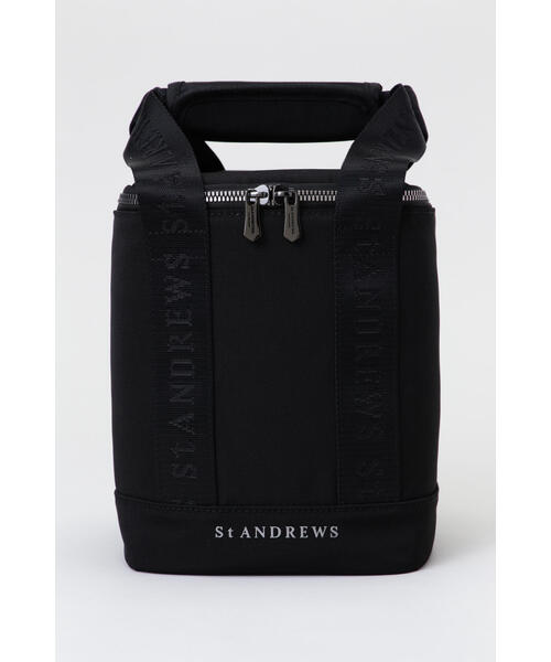 ST ANDREWS ゴルフバッグ ブラック St ANDREWS ゴルフ 「St ANDREWS」合皮エンボスカートバッグ