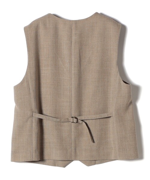 SHIPS for women / シップスウィメン 〈手洗い可能〉Asami 麻調合繊 ショート ジレ セール】〈手洗い可能〉Asami 麻調合繊 ショート ジレ（ベスト