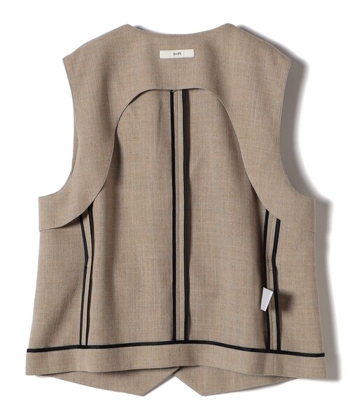 ベスト ジレ shoulder frill double button vest / ショルダーフリルダブルボタンベスト レディース セール】shoulder frill double button vest / ショルダーフリル