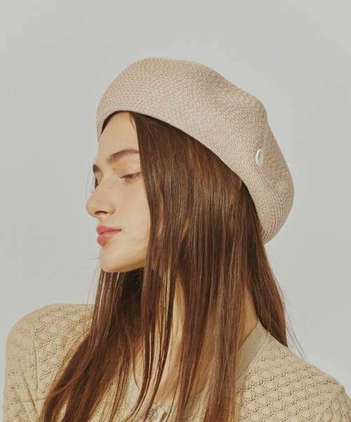 即購入可　新品未使用　Chapeau d’ O シャポードオー　ベレー帽　夏 Chapeau d' O 帽子 ベレー帽 Lame Silk Braid Beret