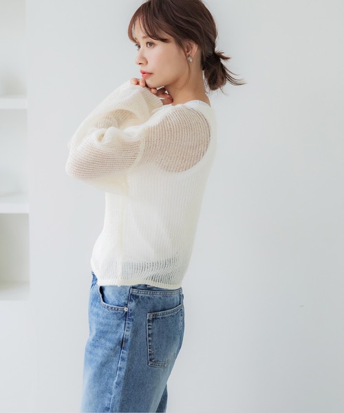 トップス coco coca｜シアーメッシュニットトップス | Rakuten Fashion(楽天