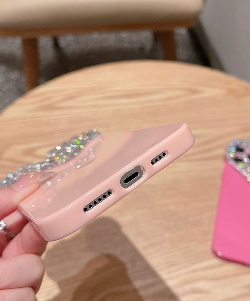 激カワ☆キラキラiPhoneケース☆ c.u.l スマホケース キラキラハート ラインストーン iPhoneカバー