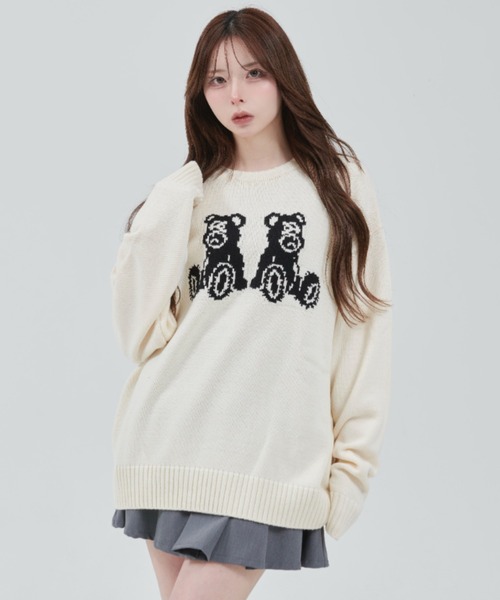 ニット セーター 「OY/オーワイ」 SEATED ODOLLY KNIT/シーティドオードリーニット レディース メンズ OY ニット セーター 「OY/オーワイ」 SEATED ODOLLY KNIT/シー