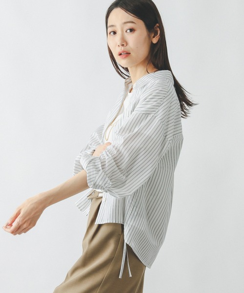 GLOBAL WORK ブラウス シャツ イージーケアドロストシャツ