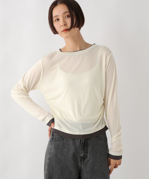 水色様　お取り置き LEPSIM（レプシィム） tシャツ ギャザーレイヤーライクプルオーバー