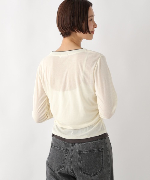 LEPSIM（レプシィム） tシャツ ギャザーレイヤーライクプルオーバー