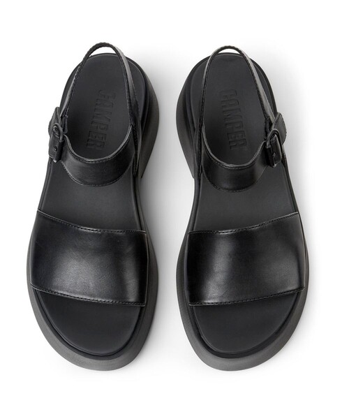 【美品】CAMPER TASHA 本革 レザーサンダル 厚底 ブラック 黒色 CAMPER（カンペール） サンダル TASHA / サンダル レディース