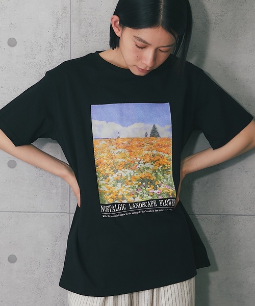 tシャツ 「コットン100/プリントロゴ」フォトTシャツ レディース コットン100/プリントロゴ】フォトTシャツ（Tシャツ