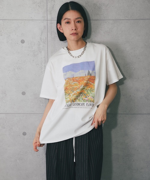 tシャツ 綿100％プリントフォトTシャツ レディース : ZOZOTOWN