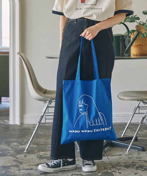 トートバッグ 「ナガシま モモ」コラボ イラスト カラフル レディース