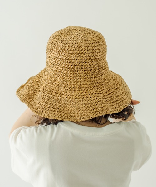 美品 S MaxMara ストローハット 57cm ベージュ 中古・古着通販】'S Max Mara (エスマックスマーラ) ストロー