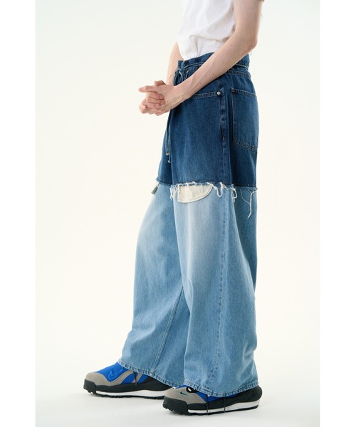 DISCOVERED（ディスカバード） ワイドパンツ ジーンズ LAYERED DENIM
