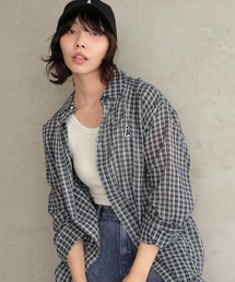 ブラウス シャツ 「UNISEX」ALAND／Aロゴチェック長袖シャツ レディース メンズ｜ZOZOTOWN Yahoo!店