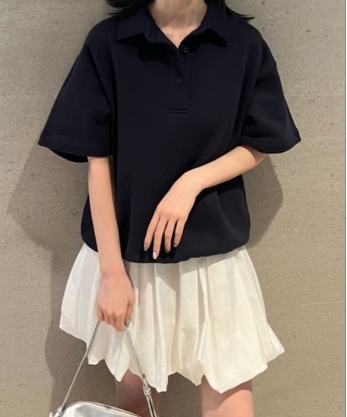 【FRAY ID】ハーフスリーブポロTシャツ FRAY I.D ポロシャツ ポロ ハーフスリーブポロTシャツ