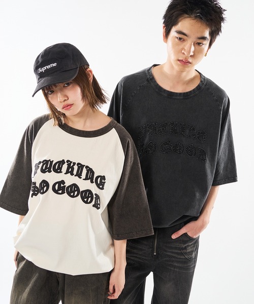 tシャツ ヴィンテージピグメントTシャツ 半袖ラグランクロップT レディース tシャツ ヴィンテージライクピグメントビック半袖Tシャツ