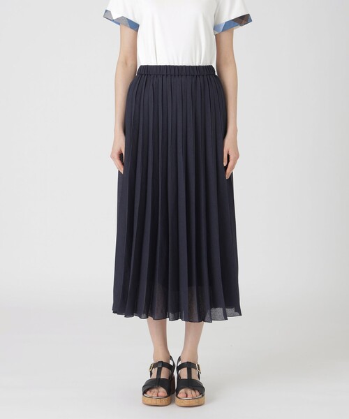◆美品◆ ブルーレーベル クレストブリッジ　プリーツスカート　紺　38 M BLUE LABEL CRESTBRIDGE（ブルーレーベルクレストブリッジ） スカート