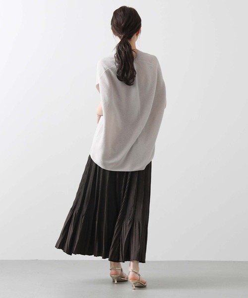 ニット セーター ホールガーメントＶネックフレンチニット レディース Gready Brilliant ニット セーター ホールガーメントVネック