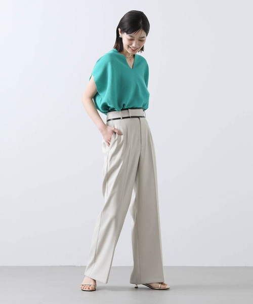 ニット セーター ホールガーメントＶネックフレンチニット レディース Gready Brilliant ニット セーター ホールガーメントVネック
