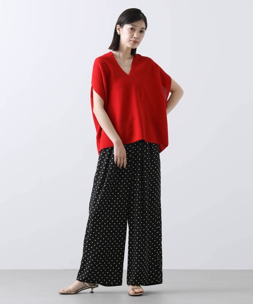 ニット セーター ホールガーメントＶネックフレンチニット レディース Gready Brilliant ニット セーター ホールガーメントVネック