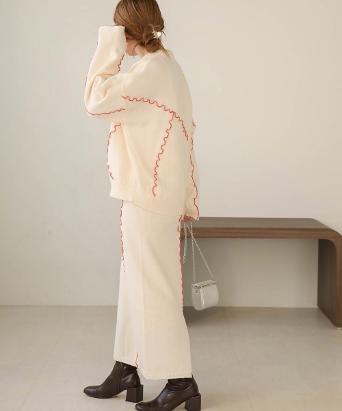 「Bab」 ニットスカート FREE アイボリー レディース_画像5