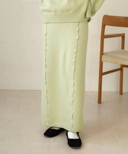 「Bab」 ニットスカート FREE アイボリー レディース_画像8