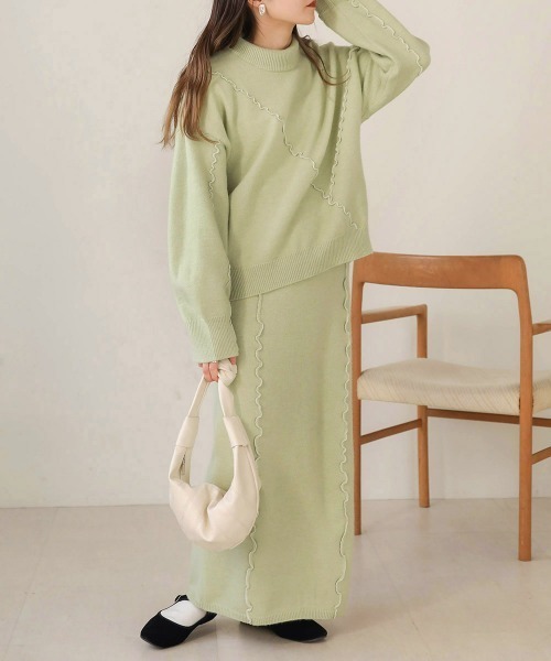 「Bab」 ニットスカート FREE アイボリー レディース_画像9