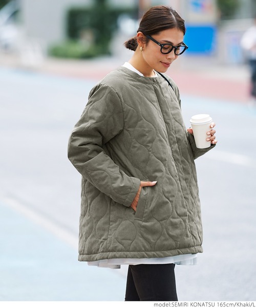 「coca(coca)」 ノーカラーコート L ブラック レディース_画像5