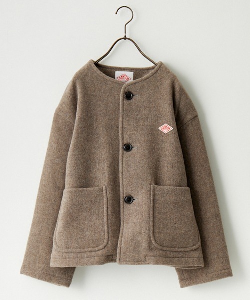 Danton（ダントン） ノーカラージャケット 38 ネイビー レディース