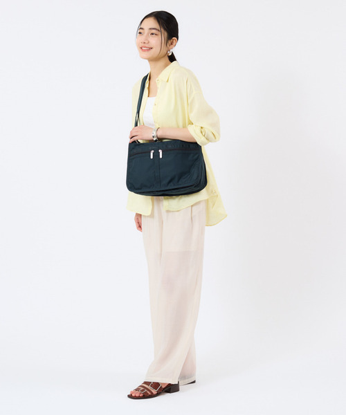美品　LeSportsac ダークグリーン ボディバッグ Deluxe Everyday Bag - Midnight Green solid – LeSportsac