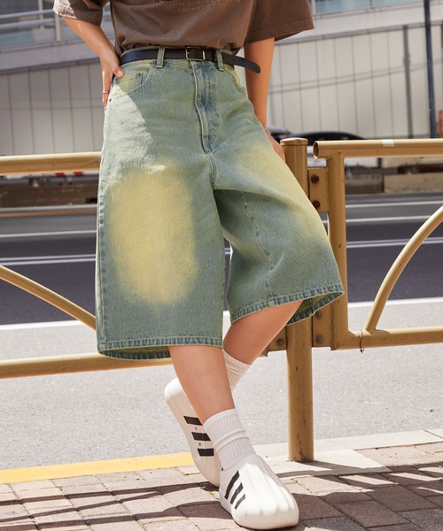MONO-MART パンツ ヴィンテージ加工 ジョーツ デニムショート