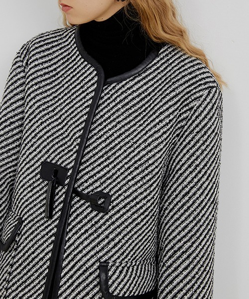 FanoStudiosノーカラージャケット　S Fano Studios」 ノーカラージャケット M ブラック レディース