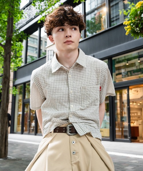 kutir（クティール） シャツ CROPPED OVERSIZED CHECK SHIRT