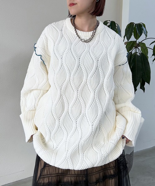 PAGEBOY（ページボーイ） 長袖ニット FREE ターコイズブルー