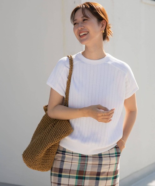 「URBAN RESEARCH DOORS」 半袖カットソー MEDIUM ホワイト レディース