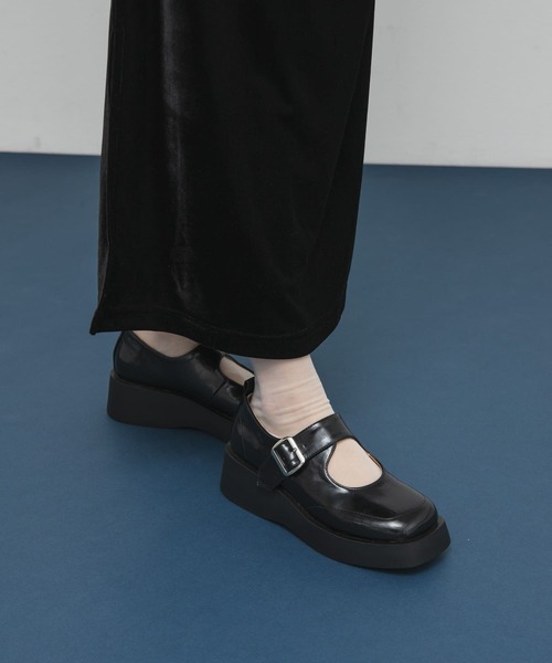 KBF スニーカー プラットフォームメリージェーン レディース