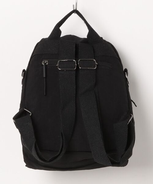ブラックナイロンリュック FreeZone デイバック リュック 2WAY ナイロンスクエアミニリュック