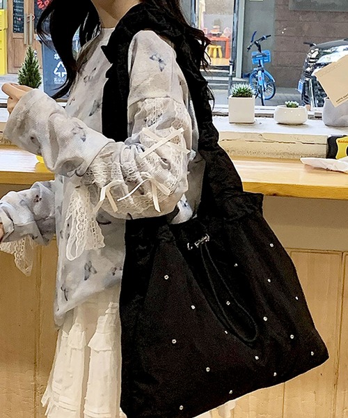 rady　キルティングストーントートバッグL　ブラック　残り1 Rady キルティングストーントートバッグ