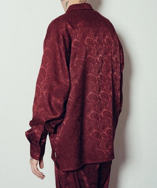 Subciety（サブサエティ） シャツ Paisley open collar L/S shirt