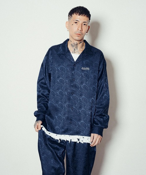 Subciety シャツ Paisley open collar L/S shirt メンズ