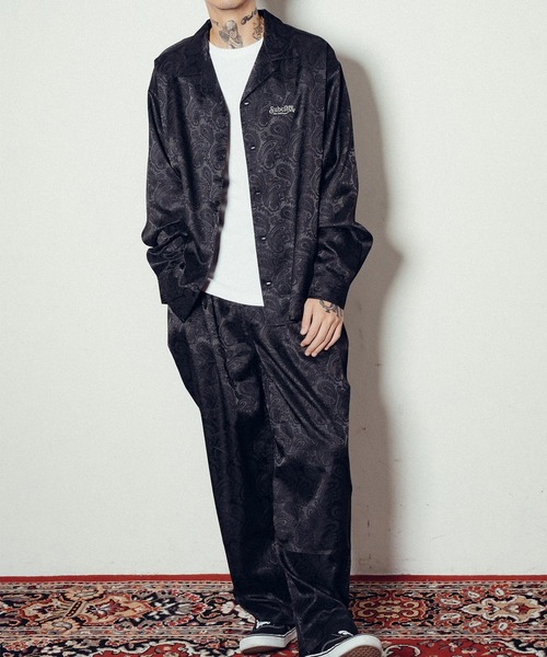 Subciety（サブサエティ） シャツ Paisley open collar L/S shirt