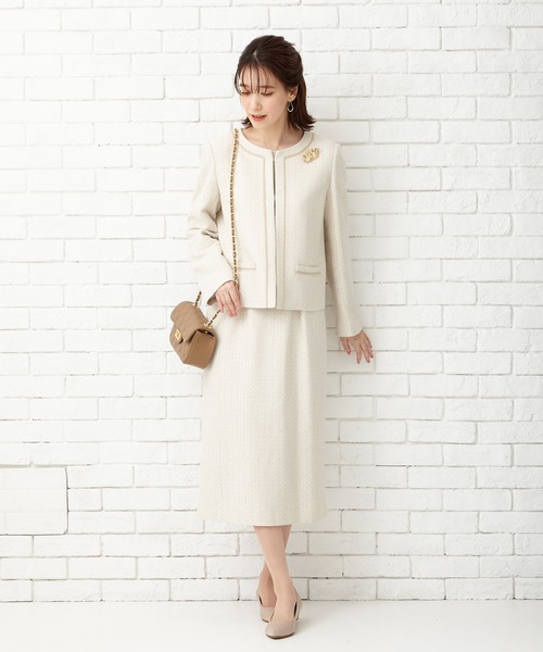 「AIMER」 長袖ワンピース MEDIUM ベージュ レディース_画像3