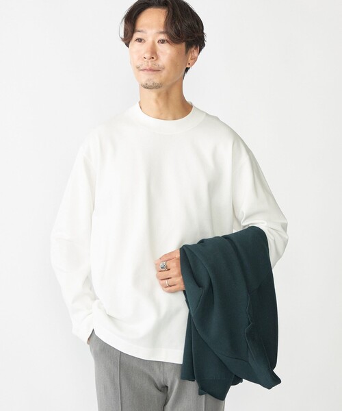 SHIPS 「SHIPS」 長袖Tシャツ MEDIUM ホワイト メンズ