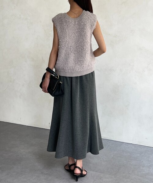 Chez toi（シェトワ） カーディガン 前後2WAYシャギーニットベスト